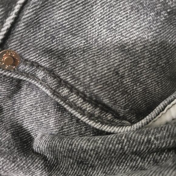 Levis Wedgie Jeans Black Icon Button Fly Straight Leg Cropped High Rise Size 27 - Picture 10 of 16